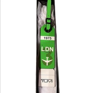 Tumi LONDON Leather Luggage Tag NWT